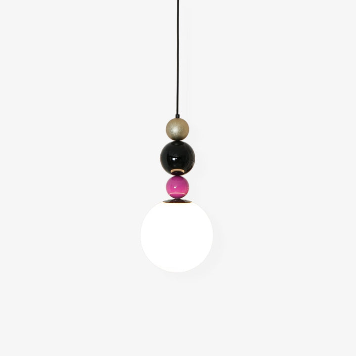 Eshaisra Nordic Art Rond Billes Empilage Verre Pendentif Lampe - Neutralighting