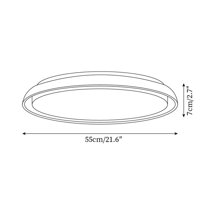 Halo Plafonnier Rond Minimaliste en Travertin - Neutralighting