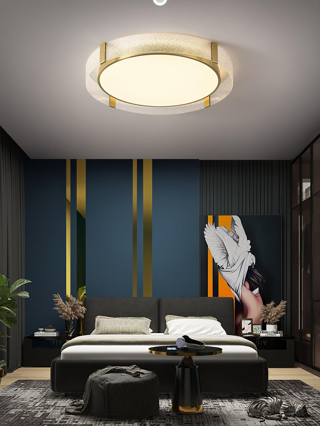 Erliris Plafonnier Rond Métal Moderne - Neutralighting