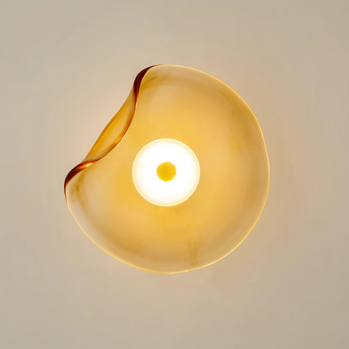 Lunara Plafonnier Élégant Verre Ambre - Neutralighting
