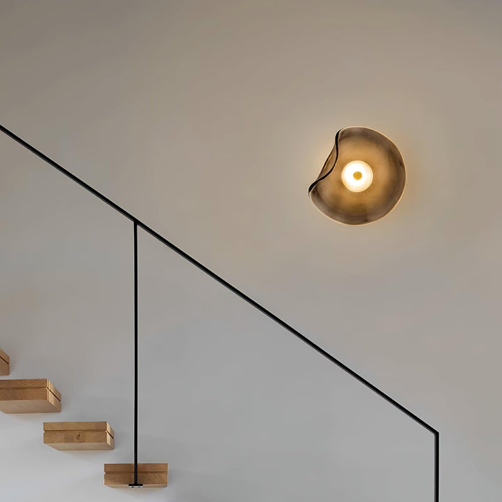 Lunara Plafonnier Élégant Verre Ambre - Neutralighting