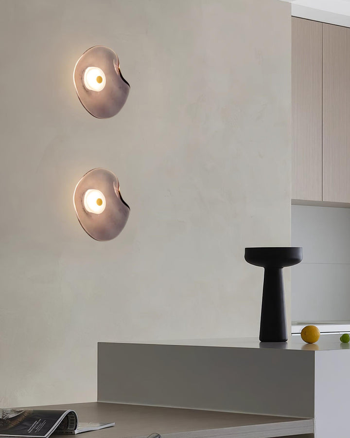 Lunara Plafonnier Élégant Verre Ambre - Neutralighting