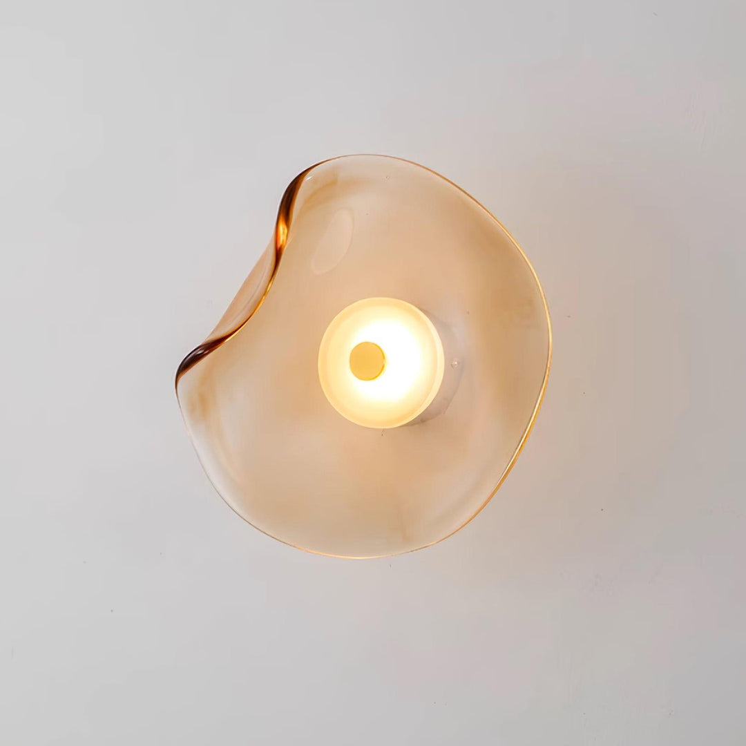 Lunara Plafonnier Élégant Verre Ambre - Neutralighting