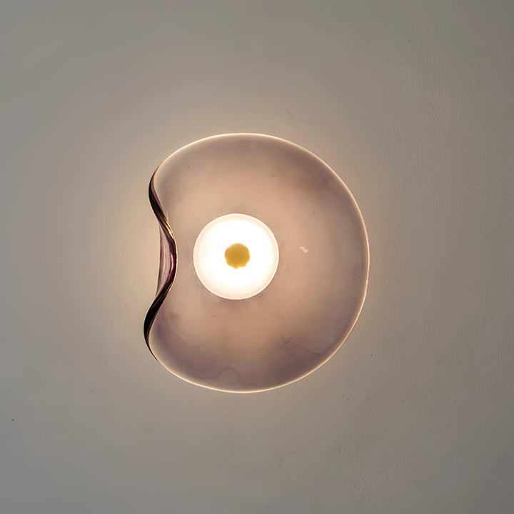 Lunara Plafonnier Élégant Verre Ambre - Neutralighting