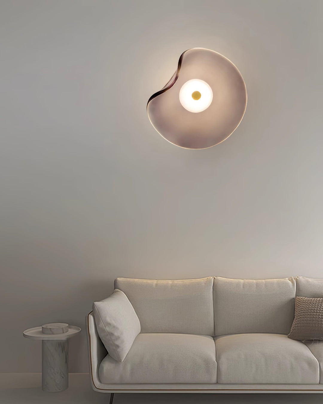Lunara Plafonnier Élégant Verre Ambre - Neutralighting