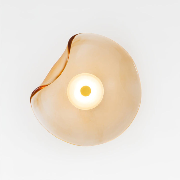 Lunara Plafonnier Élégant Verre Ambre - Neutralighting