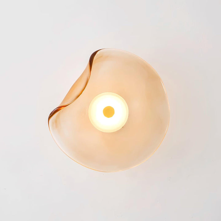 Lunara Plafonnier Élégant Verre Ambre - Neutralighting