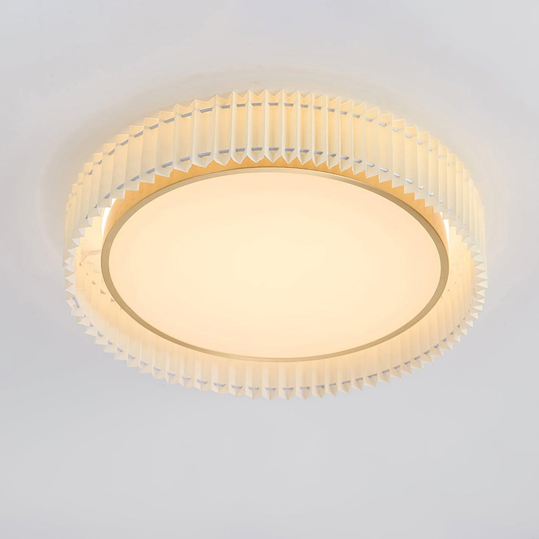 Corinila Plafonnier Ronde Plissée en Tissu - Neutralighting