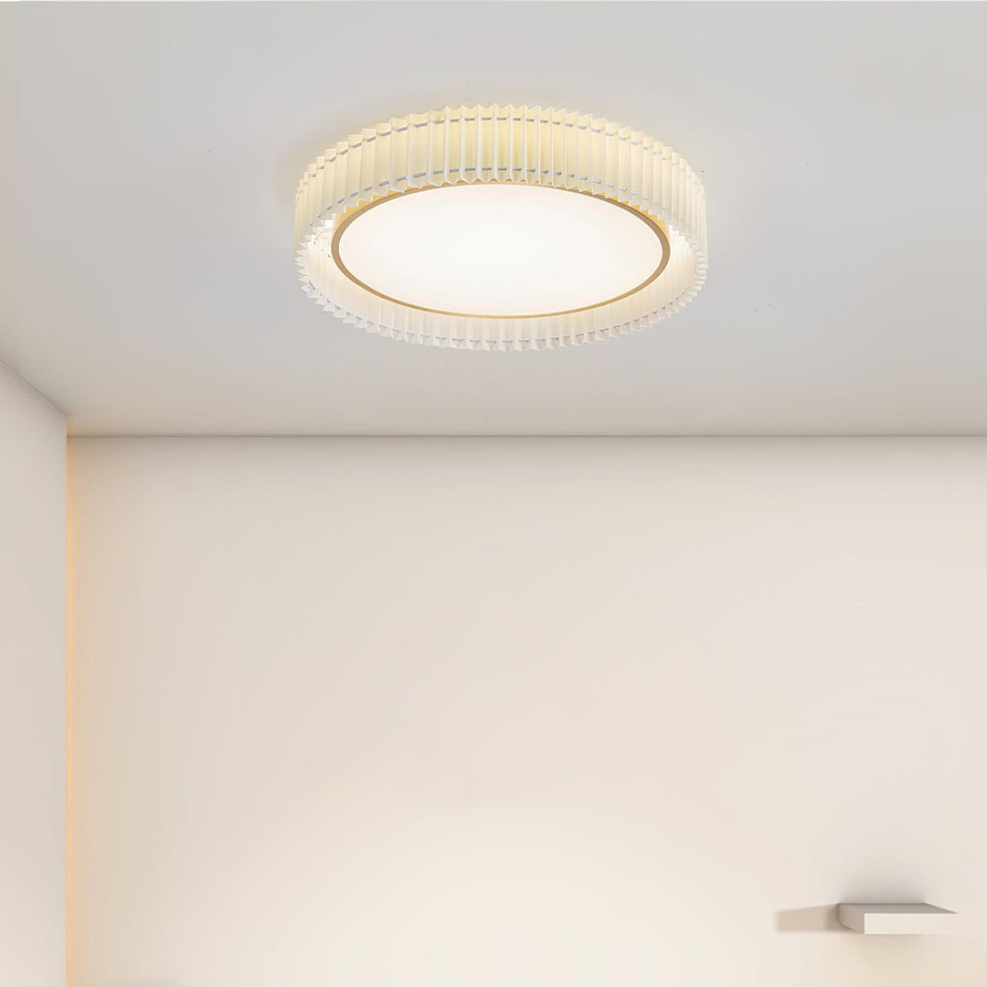 Corinila Plafonnier Ronde Plissée en Tissu - Neutralighting