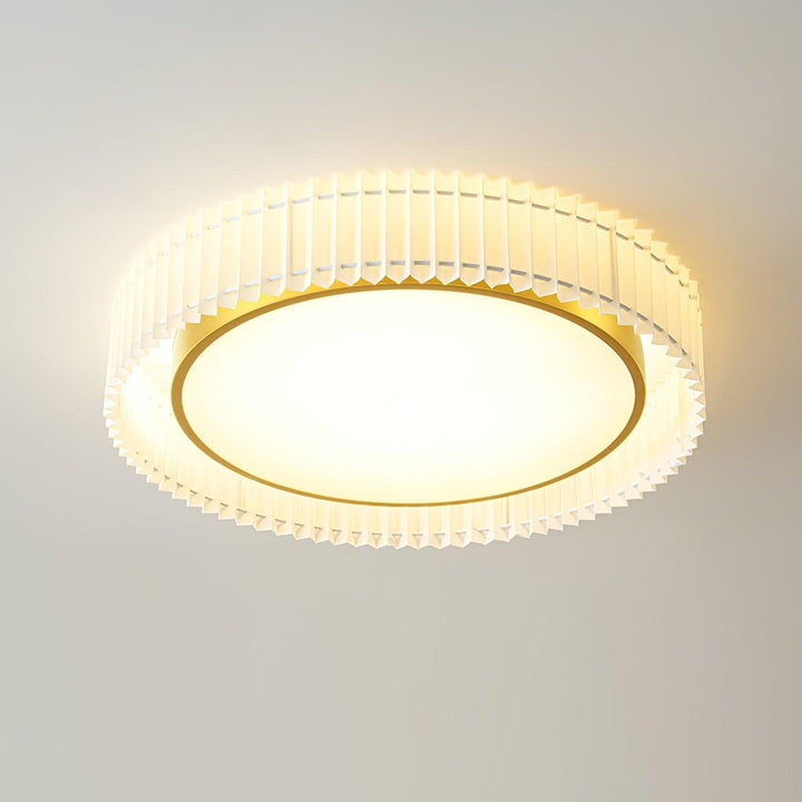 Corinila Plafonnier Ronde Plissée en Tissu - Neutralighting