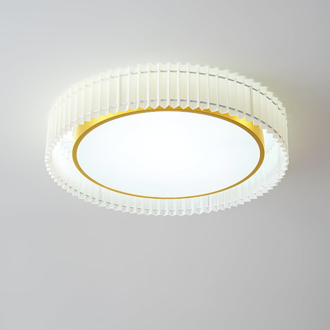 Corinila Plafonnier Ronde Plissée en Tissu - Neutralighting