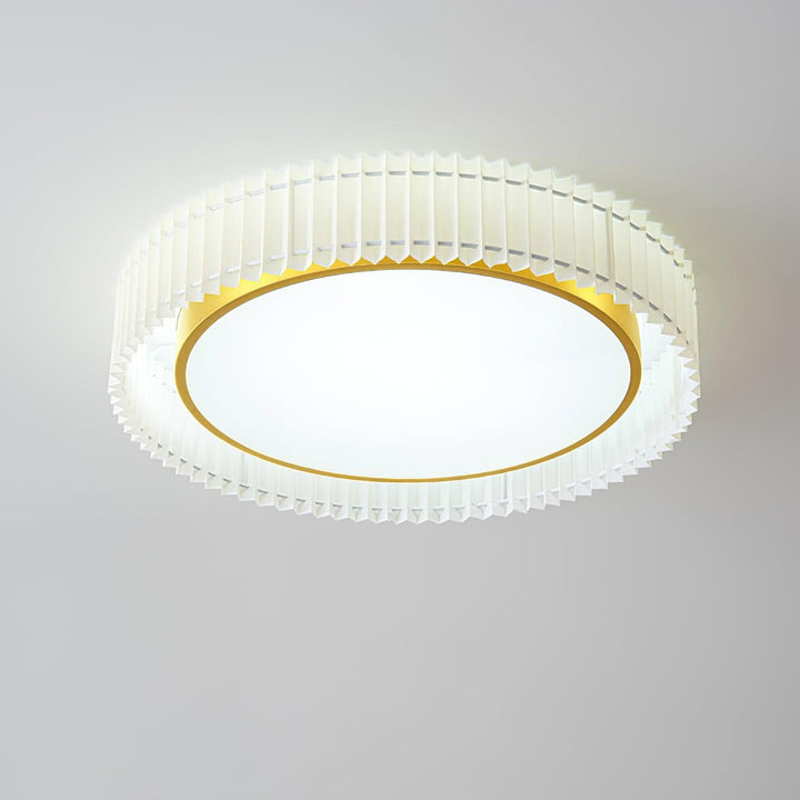 Corinila Plafonnier Ronde Plissée en Tissu - Neutralighting