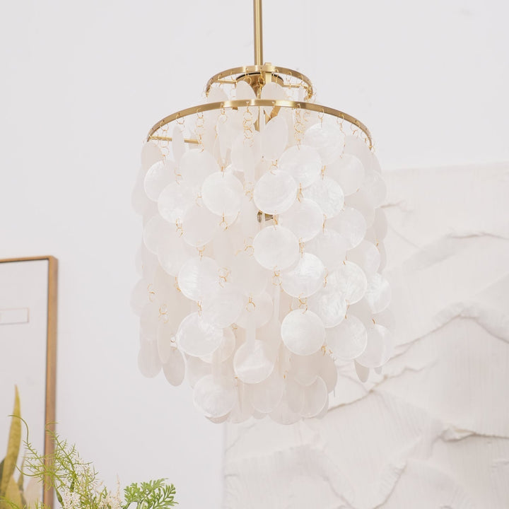 Lustra Suspension Lampe Anneau Rond en Coquillage - Neutralighting