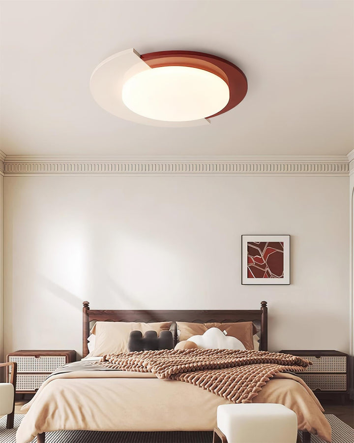 Toina Lumière de Plafond Bicolore Rouge Ivoire Minimaliste - Neutralighting