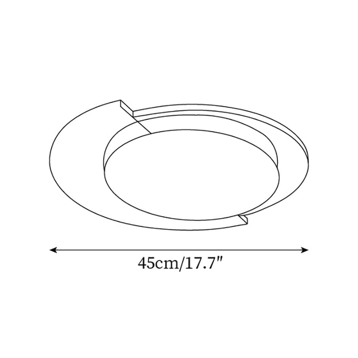 Toina Lumière de Plafond Bicolore Rouge Ivoire Minimaliste - Neutralighting