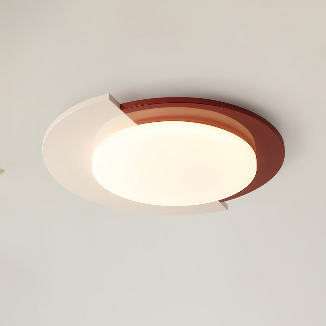 Toina Lumière de Plafond Bicolore Rouge Ivoire Minimaliste - Neutralighting