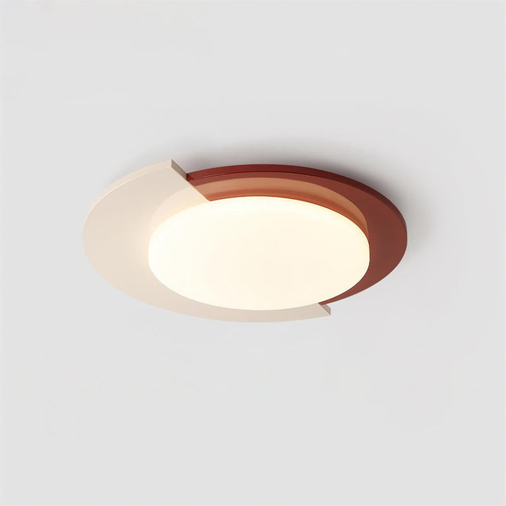 Toina Lumière de Plafond Bicolore Rouge Ivoire Minimaliste - Neutralighting