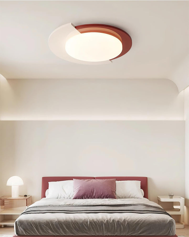Toina Lumière de Plafond Bicolore Rouge Ivoire Minimaliste - Neutralighting