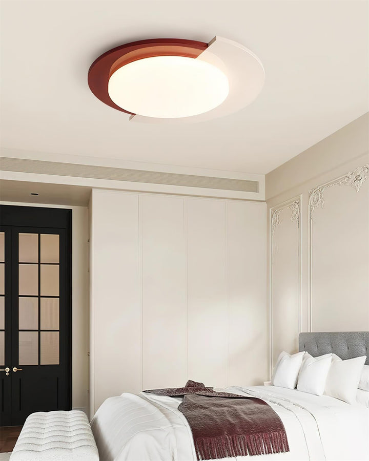 Toina Lumière de Plafond Bicolore Rouge Ivoire Minimaliste - Neutralighting