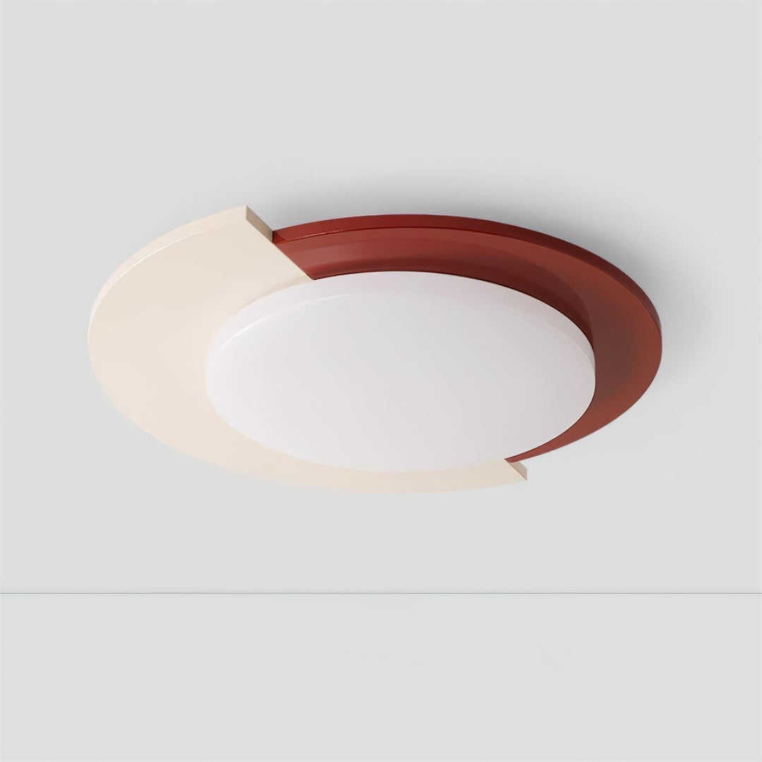 Toina Lumière de Plafond Bicolore Rouge Ivoire Minimaliste - Neutralighting