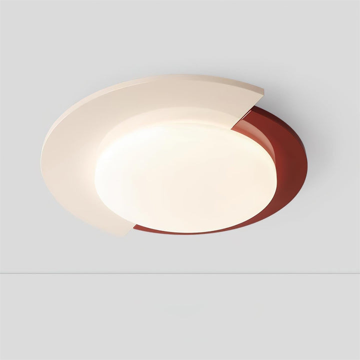 Toina Lumière de Plafond Bicolore Rouge Ivoire Minimaliste - Neutralighting