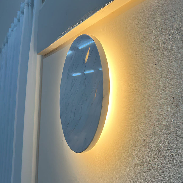 Vasilora Applique Murale Ronde en Marbre Blanc Moderne Minimaliste - Neutralighting