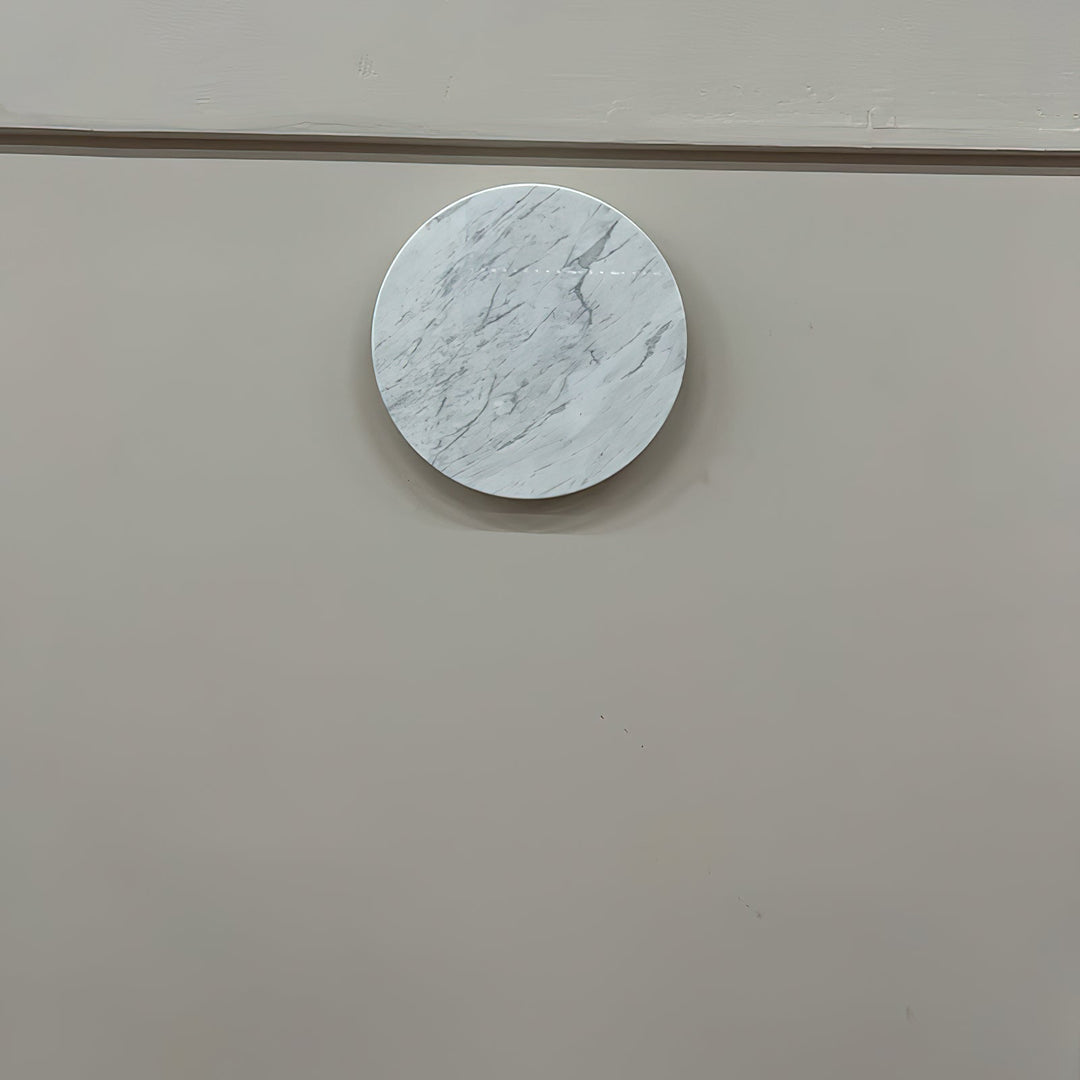Vasilora Applique Murale Ronde en Marbre Blanc Moderne Minimaliste - Neutralighting