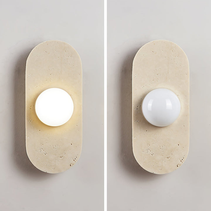 Zasoliel Applique Murale Minimaliste en Travertin - Neutralighting