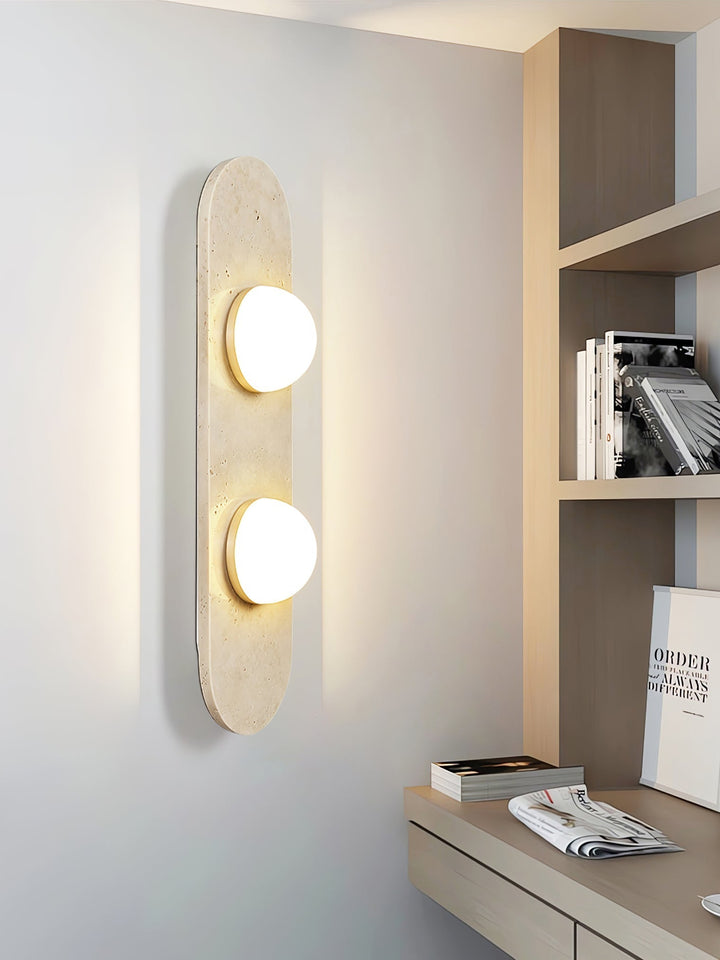 Zasoliel Applique Murale Minimaliste en Travertin - Neutralighting