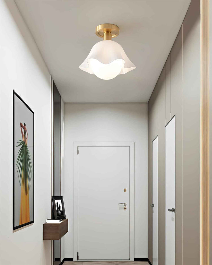 Petalia Laiton 28cm Blanc LED 40W