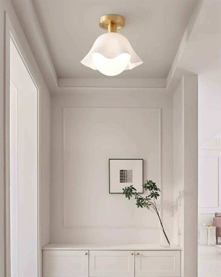 Petalia Laiton 28cm Blanc LED 40W