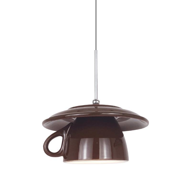 Valentina Moderne Coloré Tasse Céramique LED Suspension Chambre à Coucher - Neutralighting