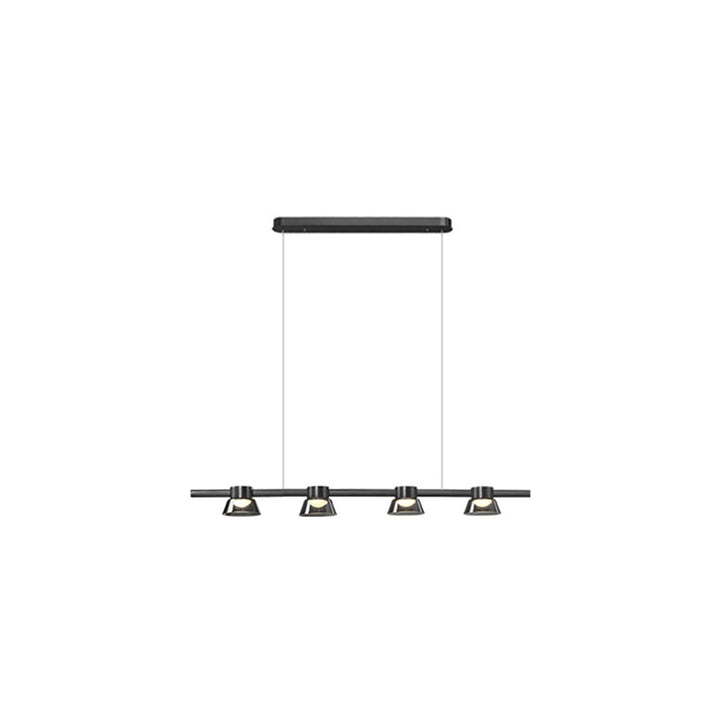 Arisha Suspension Linéaire Urbaine, Métal/Verre, Noir, Cuisine/Bar - Neutralighting