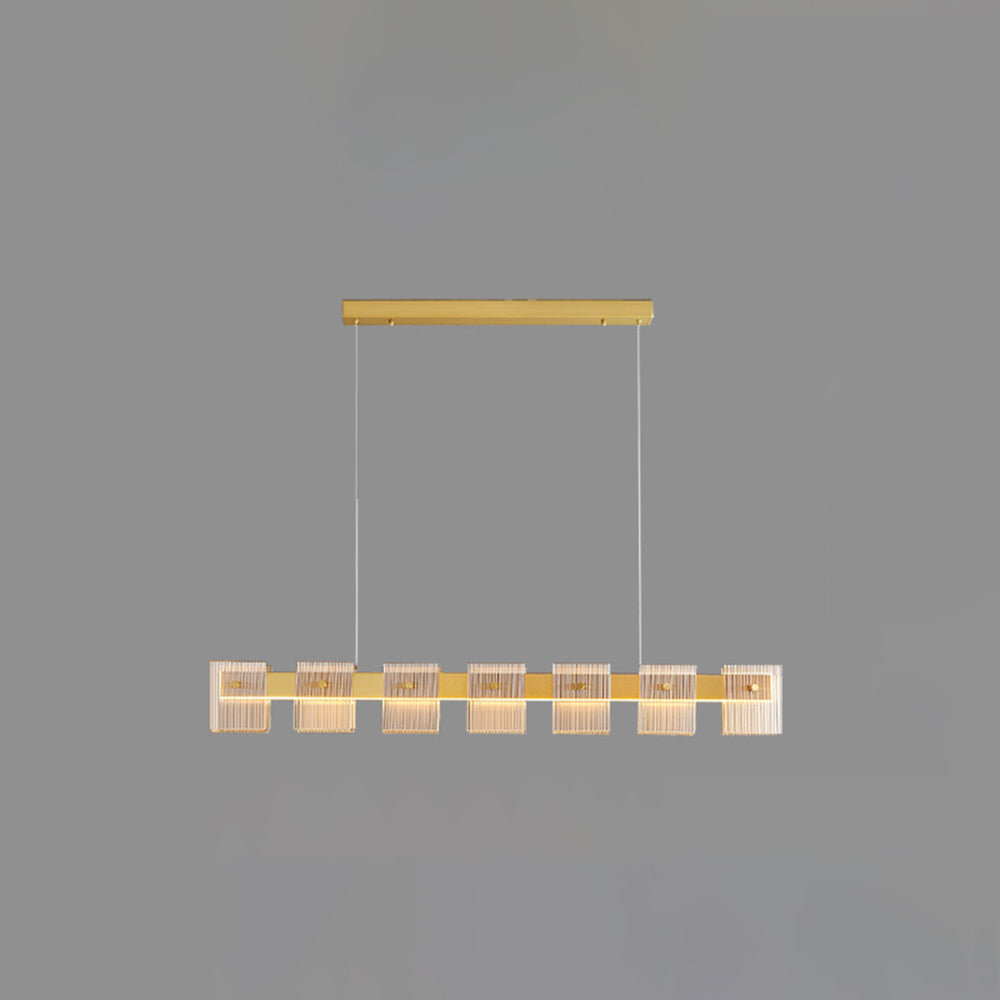 Arisha Suspension Carrée Urbaine, Cuivre/Verre, Doré, Salle de Bain/Chambre à Coucher - Neutralighting