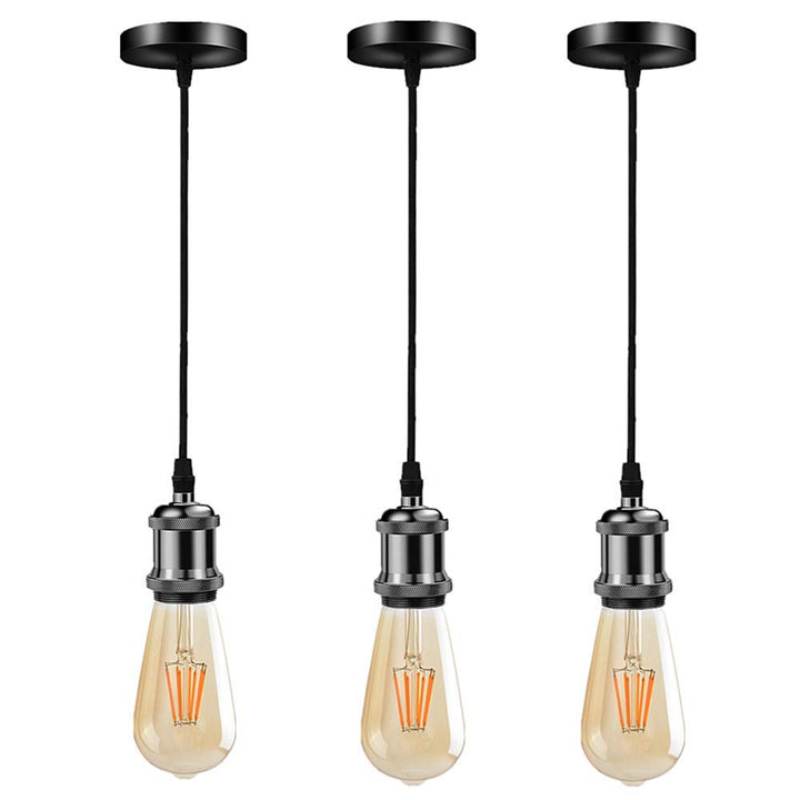 Silva Rétro LED Suspension Noir/Or Métal Verre Chambre À Coucher - Neutralighting