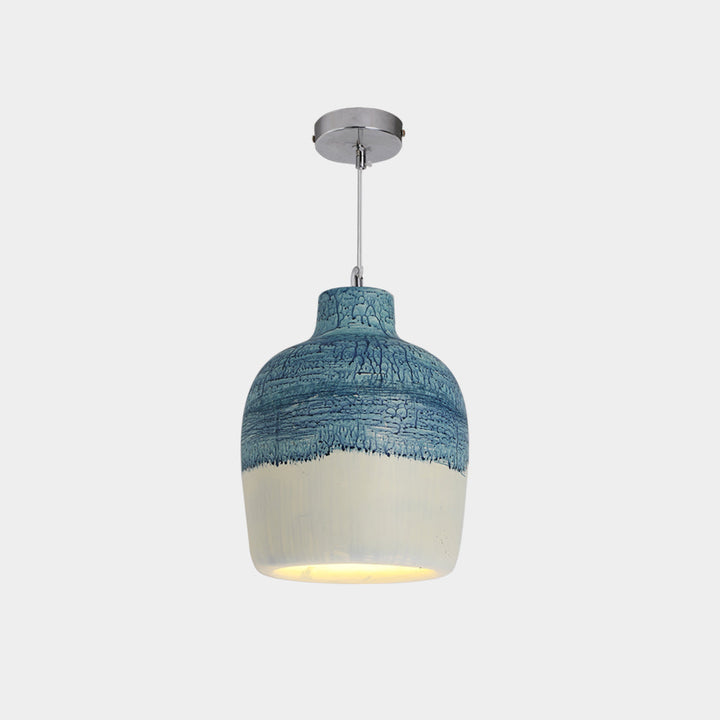Avi Suspension Pot Retro, Résine/Acrylique, Gris/Blanc, Salon - Neutralighting