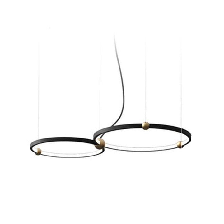 Arisha Suspension Anneau Moderne, Métal/Acrylique, Noir, Salon/Salle à Manger - Neutralighting