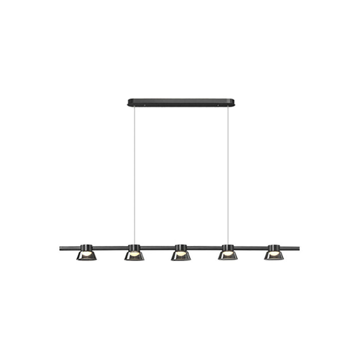 Arisha Suspension Linéaire Urbaine, Métal/Verre, Noir, Cuisine/Bar - Neutralighting