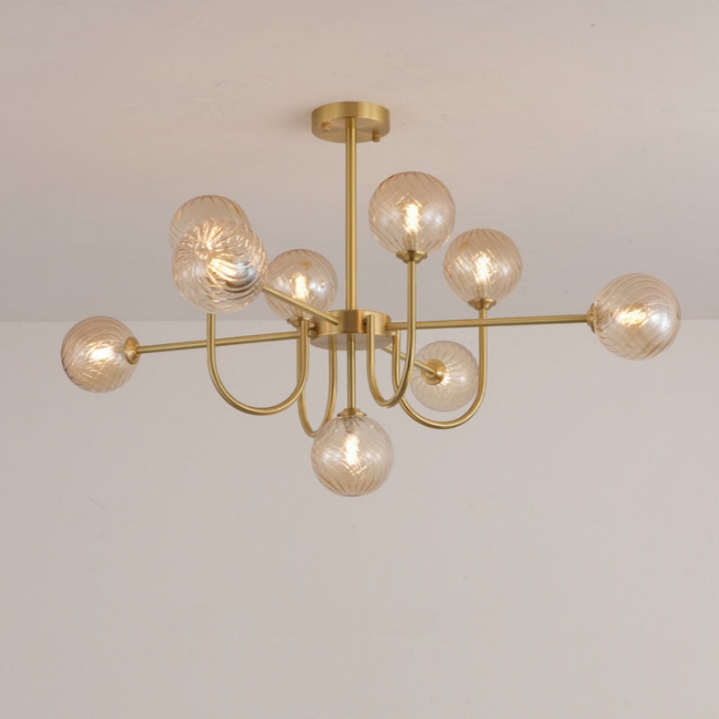 Valentina Moderne LED Lustre Or Verre Salle À Manger/Salon/Chambre À Coucher - Neutralighting