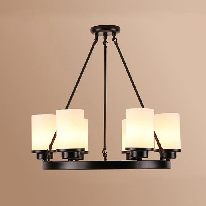 Silva Suspension Bague Rétro, Métal/Verre, Blanc/Noir, Salle à Manger/Salle de Séjour - Neutralighting