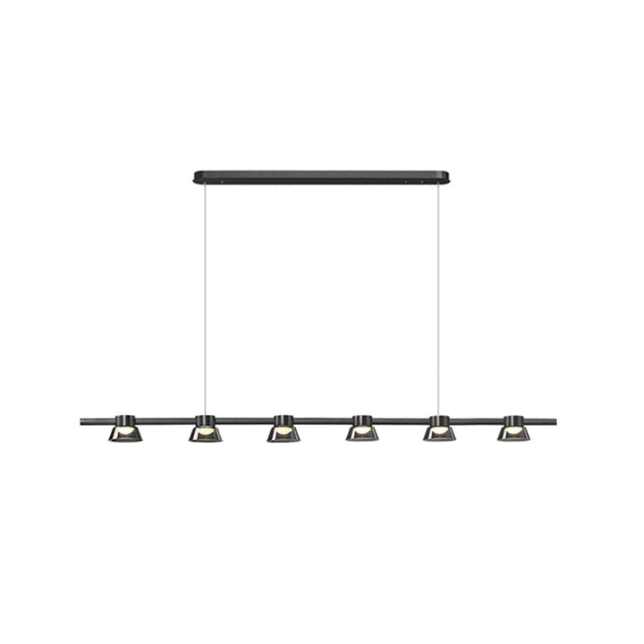 Arisha Suspension Linéaire Urbaine, Métal/Verre, Noir, Cuisine/Bar - Neutralighting