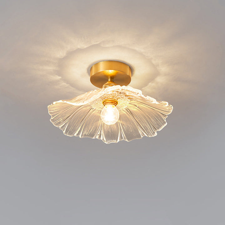 Arisha Suspension Dôme Vintage, Cuivre/Verre, Transparent/Vert, Chambre à Coucher/Salon - Neutralighting