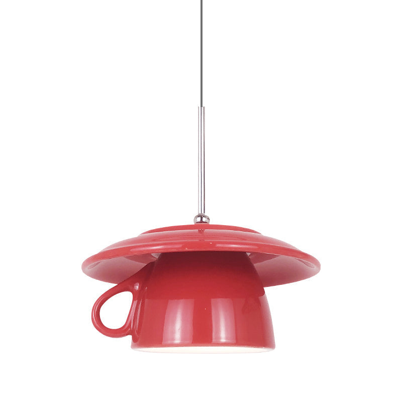 Valentina Moderne Coloré Tasse Céramique LED Suspension Chambre à Coucher - Neutralighting