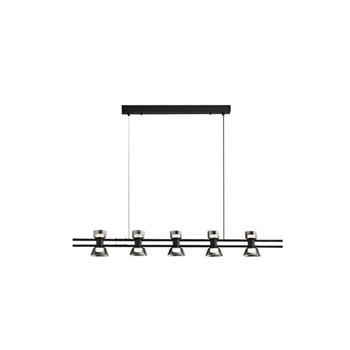 Arisha Suspension Linéaire Simple, Cuivre/Verre, Noir/Or, Salle de Bain/Chambre - Neutralighting