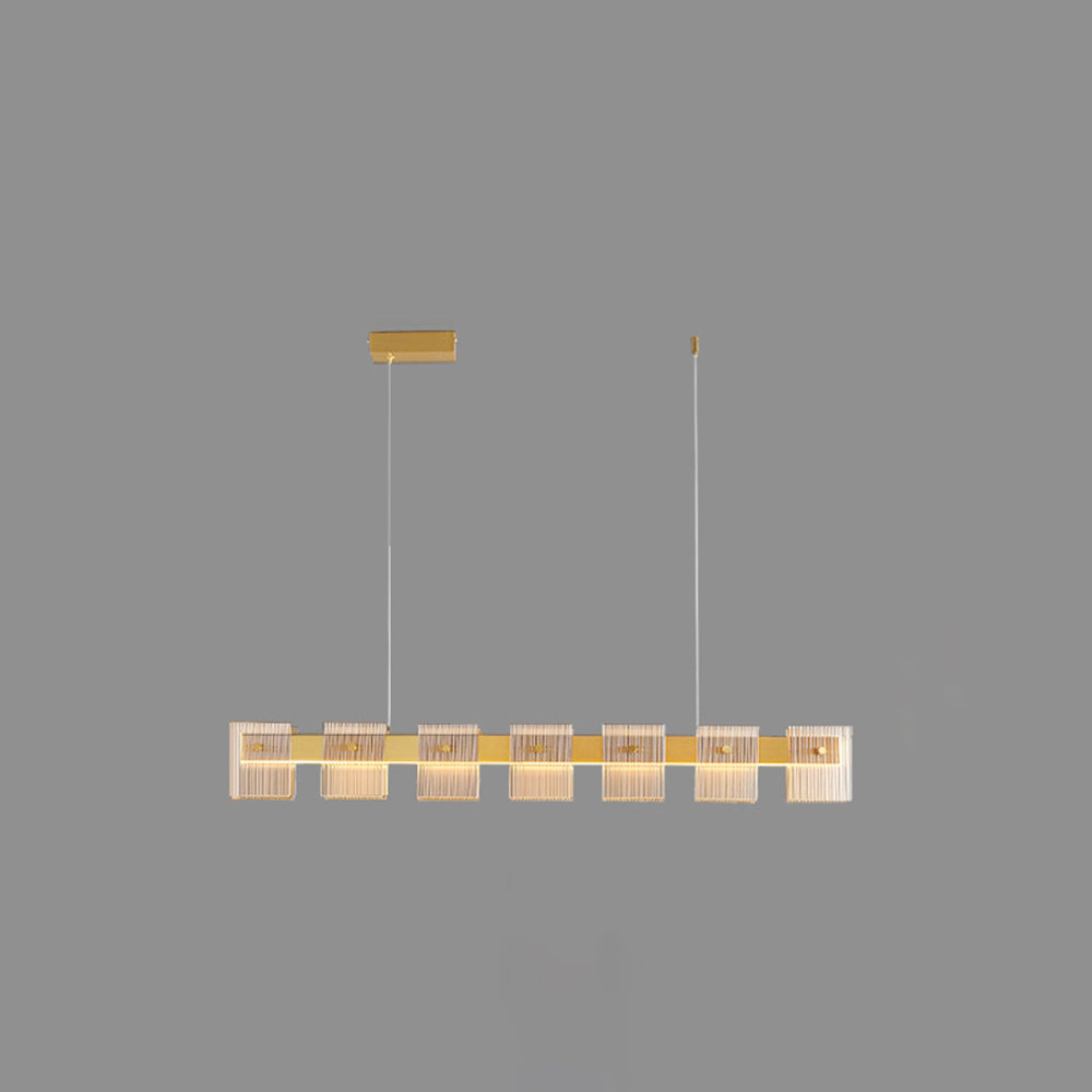 Arisha Suspension Carrée Urbaine, Cuivre/Verre, Doré, Salle de Bain/Chambre à Coucher - Neutralighting