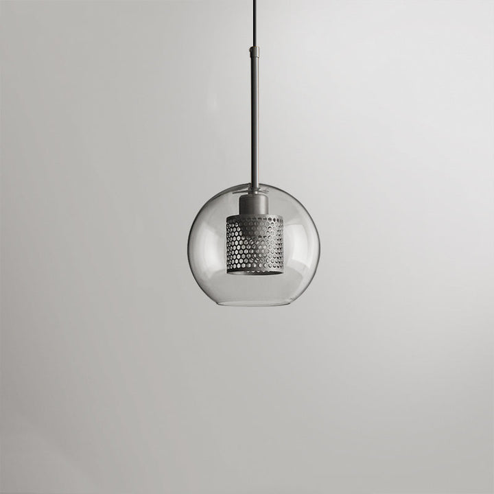 Hessa Suspension Globe/Cylindre Moderne. Métal/Verre. Doré/Argent. Salon - Neutralighting