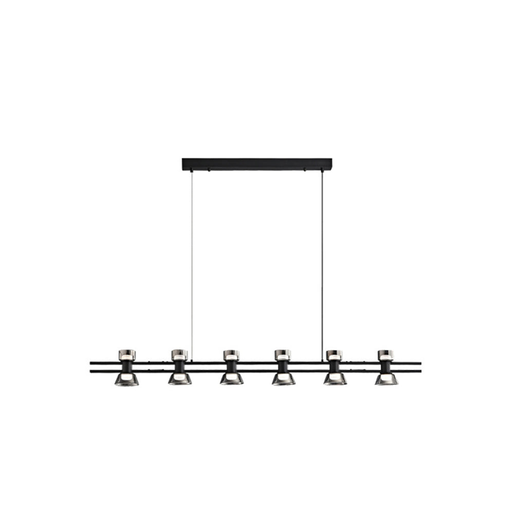 Arisha Suspension Linéaire Simple, Cuivre/Verre, Noir/Or, Salle de Bain/Chambre - Neutralighting