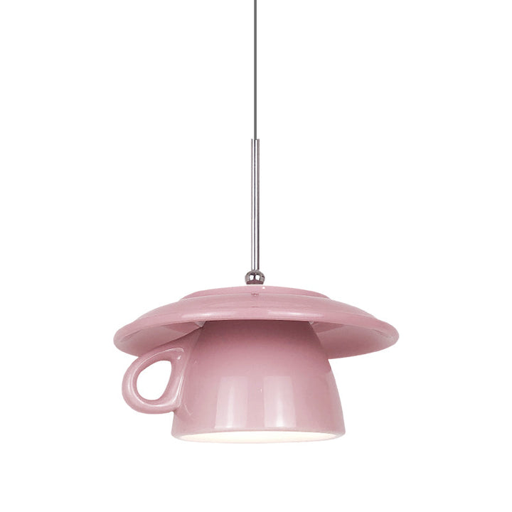Valentina Moderne Coloré Tasse Céramique LED Suspension Chambre à Coucher - Neutralighting