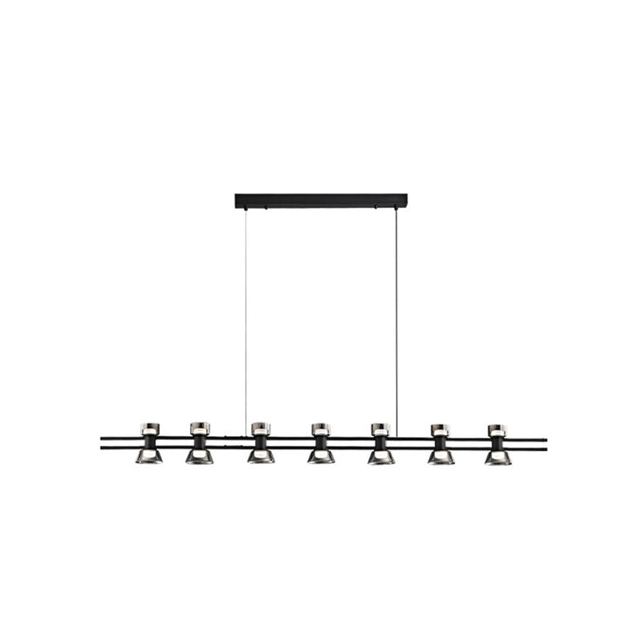 Arisha Suspension Linéaire Simple, Cuivre/Verre, Noir/Or, Salle de Bain/Chambre - Neutralighting