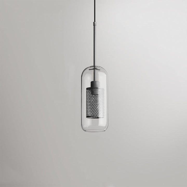 Hessa Suspension Globe/Cylindre Moderne. Métal/Verre. Doré/Argent. Salon - Neutralighting